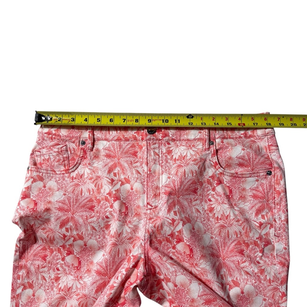 Tommy Bahama Boracay Beach High Rise Ankle Jeans Womens Sz 14 Floral Tropical - Picture 3 of 9